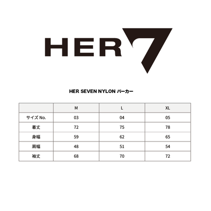 HER７ハーフジップパーカー